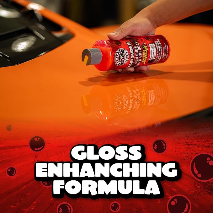 Chemical Guys CWS_101 Maxi-Suds II Foaming Car Wash Soap (Works with Foam Cannons/Guns or Bucket Washes) Safe for Cars, Trucks, Motorcycles, RVs & More, 128 fl oz (1 Gallon), Cherry Scent