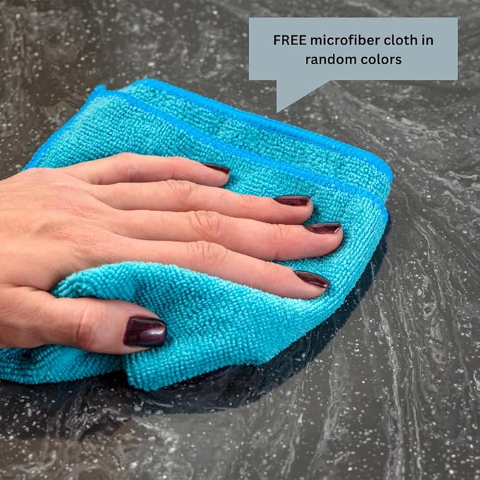 Melaleuca No Work Daily Shower Cleaner – 8 fl. oz. with Free Microfiber Cloth