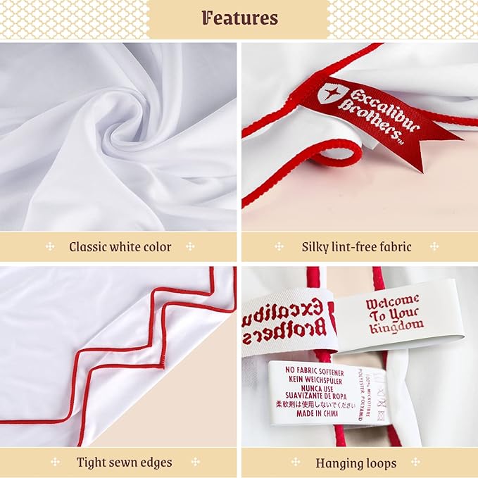 Premium Glass Polishing Cloth 23.5" x 20" (2 Pack) - Streak and Lint Free Wine Cloths, Large Polishing Cloth for Glassware, Wineglass Cleaner Best Gifts for Men (White)