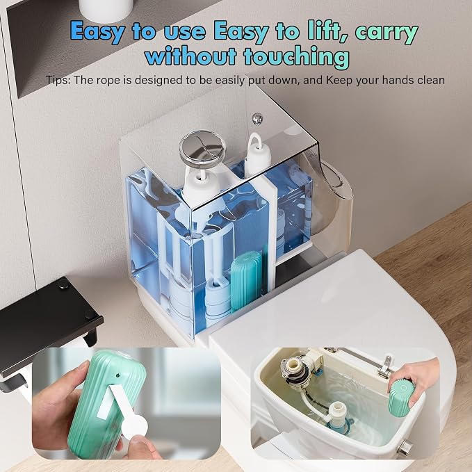 Crazy Clean Toilet Cleaner for bathroom: 4Pcs Toilets Cleaners Pro for Toilet Bowl, Drop-in Tank Cleaning, Eco-Friendly, Powerful Stain & Odor Removal, Safe for All Toilets, Home & Travel