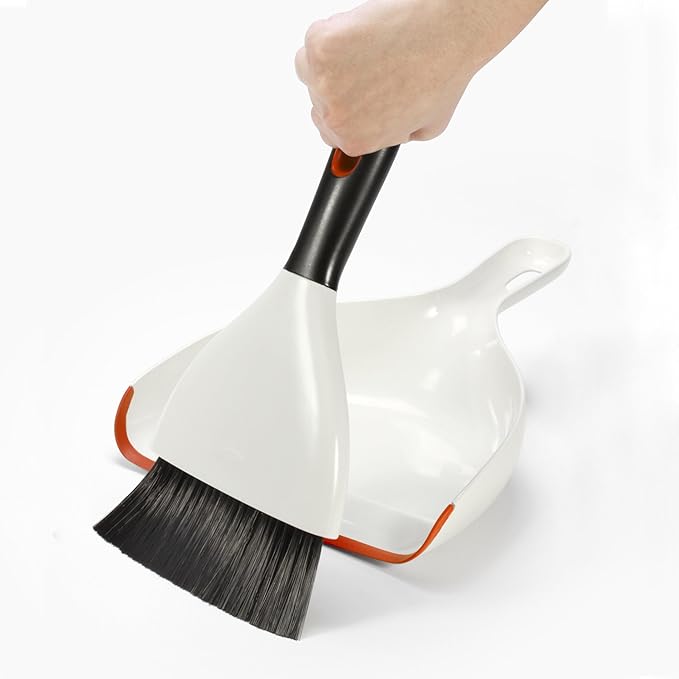 OXO Good Grips Upright Sweep Set and OXO Good Grips Dustpan and Brush Set, White