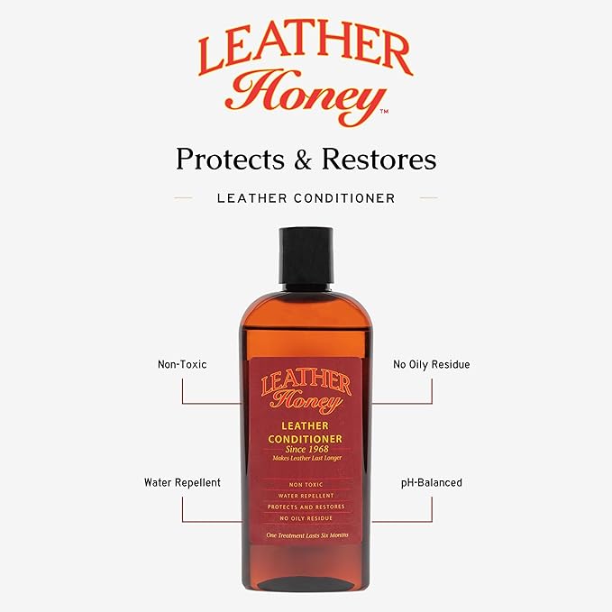 Leather Honey 8oz Conditioner & Black Recoloring Balm