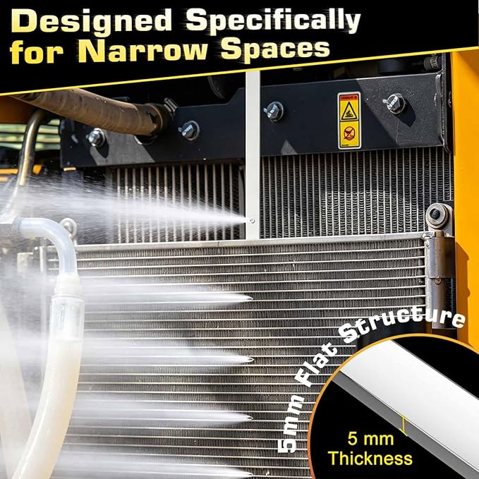 24" Upgraded Radiator Cleaning Wand With 25° Fan Nozzles,Water and Air Dual-Use 4500 PSI Pressure Washer Tool Set for Car,Truck and Other Vehicles.