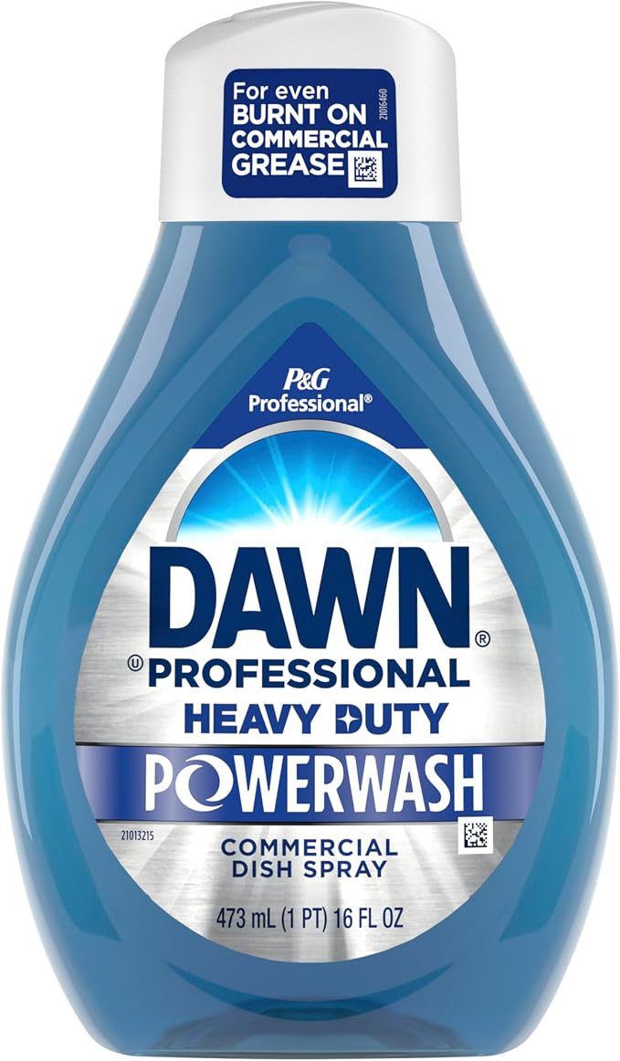 Dawn PRO Heavy Duty Powerwash, Bulk Foaming Dish Spray Refills for Cleaning Burnt-On Grease in Commercial Kitchens, 16 fl oz (Case of 6)