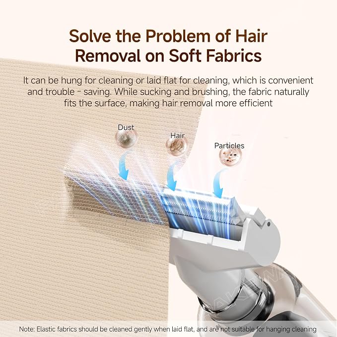 PAKEWAY Handheld Pet Hair Removal Vacuum, Pet Hair Removal Tool, Cat and Dog Hair Remover, Double Filtration, for Furniture, Couch, Carpet, Clothing and Bedding