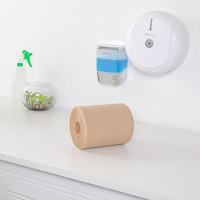 Restaurantware Paper Towel Roll 600' x 8" 1 Ply Universal Dispenser 2" Core Hardwound High Absorbency Everyday Use For Commercial Washroom Kraft 1 Count