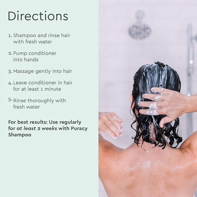 Puracy Natural Shampoo Refill, 48 Fl Oz, Hair Stays Cleaner Longer with LexFeel N5, Color-Safe Sulfate-Free