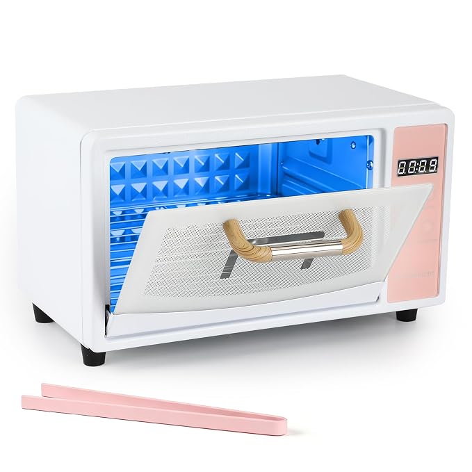 Nail Tool Cleaning Machine, 10L Double-layer Large Capacity Storage Organizer, Multi-Functional Manicure Tool Cleaner Box Cabinet Dryer & Warmer for Home Use, Barbers, Beauty Salons, and Spas