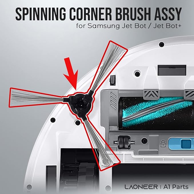 (OEM) A1PartsPro for Samsung JetBot/Jet Bot + / VR30T85513W / VR30T80313W Vacuum Spinning Corner Side Brush Replacement Accessories
