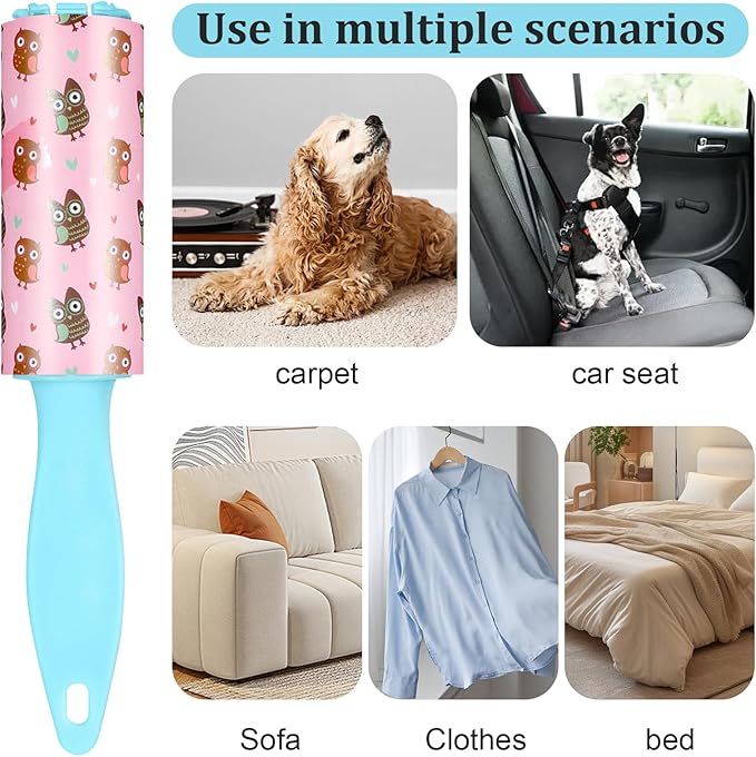40 Pcs Mini Lint Roller for Travel, Small Lint Roller Travel Size with 30 Sheets Each, Compact & Portable for Pet Hair, Clothes, Furniture, Car Interior, 5.9 x 1.18 inches
