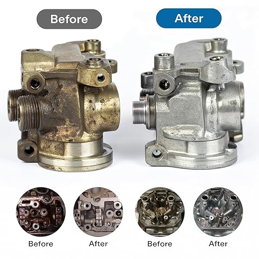 Ultrasonic Carburetor & Parts Cleaner Solution Concentrate | Makes 200 Gal. | Made in The USA | for All Ultrasonic and Immersion Machines | Cleaning Liquid | Engine Parts, Carbs, Car Parts