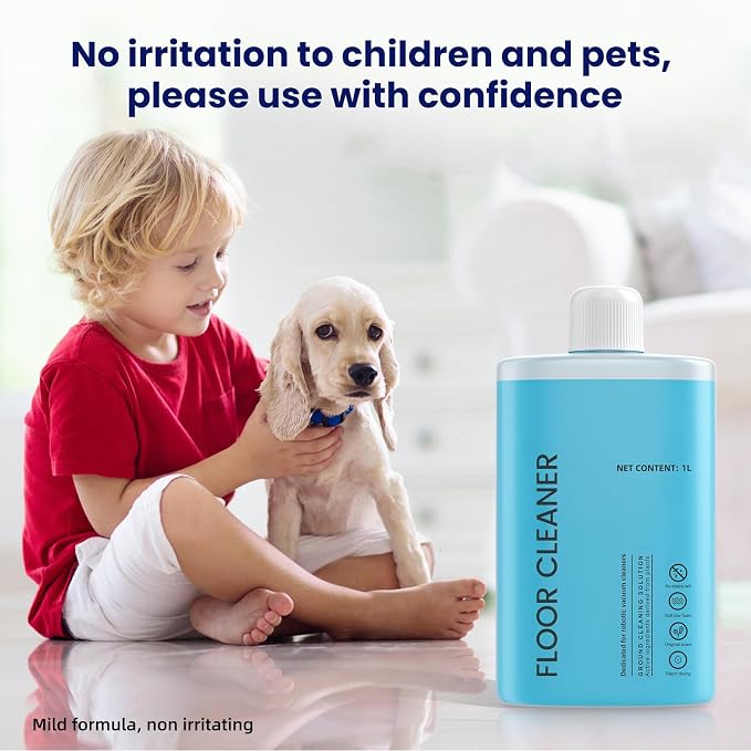 Floor Cleaning Solution, 2000 ml Original Flavor Compatible with Roborock Cleaning Solution, Residue & Streak Free, Suitable for All Robot Vacuum Cleaners and Wireless Wet Dry Dual-Use Vacuum Cleaners