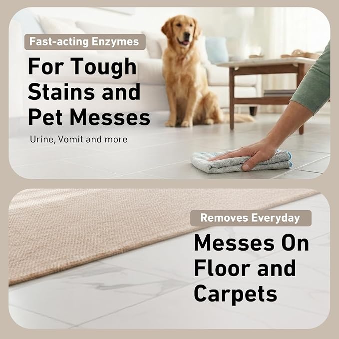 Creative Scents Multipurpose Enzyme Cleaner | Super Concentrated for Floor, Carpet, Drain | Pet Urine Odor Eliminator | Enzyme Cleaner for Cat Urine & Dog Poop | 1 Gallon - White Tea & Ocean Breeze