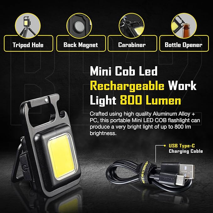 NITECORE BB21 Electronic Photography Air Blower Camera Cleaning Kit with COB Flashlight