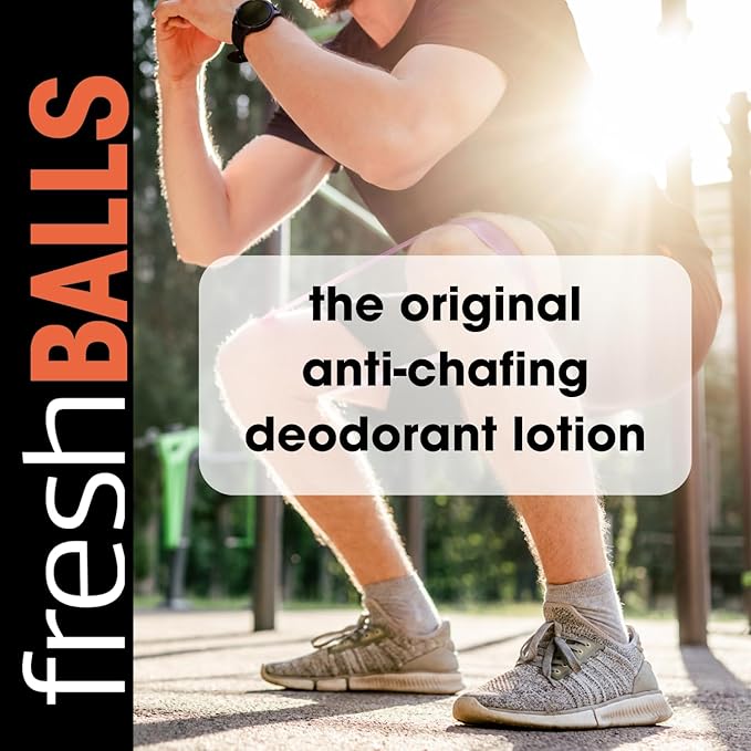 Fresh Balls On-The-Go Anti Chafing Lotion, 0.07oz Travel Size (15 Pack) Ball Deodorant for Men and Soothing Chafing Cream to Powder Hygiene for Groin Area by Fresh Body