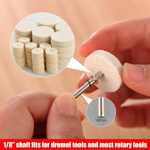 140 PCS Polishing Kit Compatible with Dremel Tools, Buffing Wheels Polishing Bits for Rotary Tool Accessories, 1/8 in Shank, 3Pcs Polishing Compound, Small Sanding Kit for Metal, Resin, Wood, Jewelry