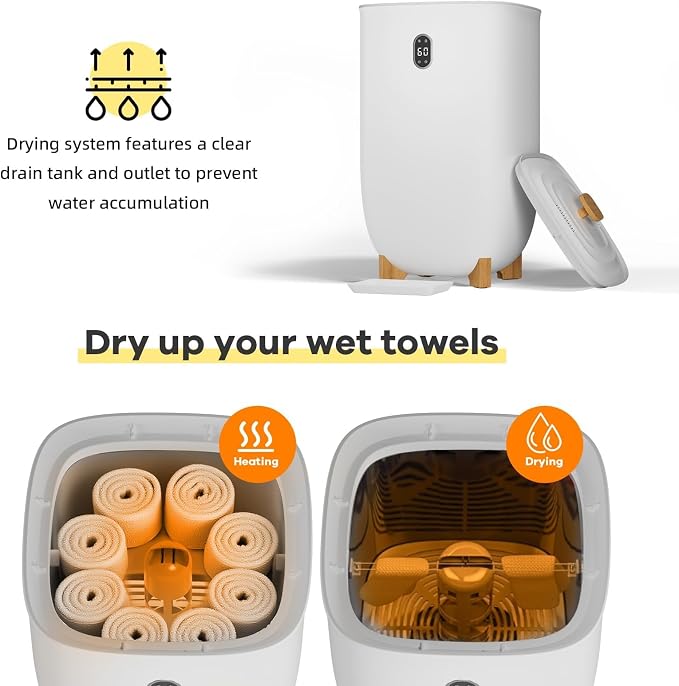 35L Collapsible Towel Warmer | for Blankets, Clothes & Robes | Home & Spa Essential