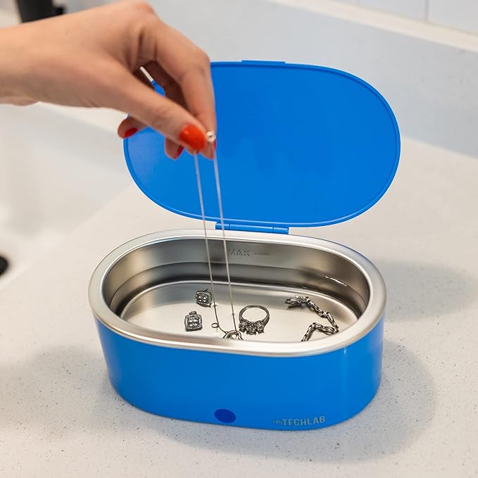 New Gen Ultrasonic Cleaner. Noiseless Jewelry Cleaner Machine, Diamond Ring Cleaner, Silver Jewelry Cleaner, Ultra Sonic Cleaner for Eyeglass, Watch, Retainer or Denture Cleaner