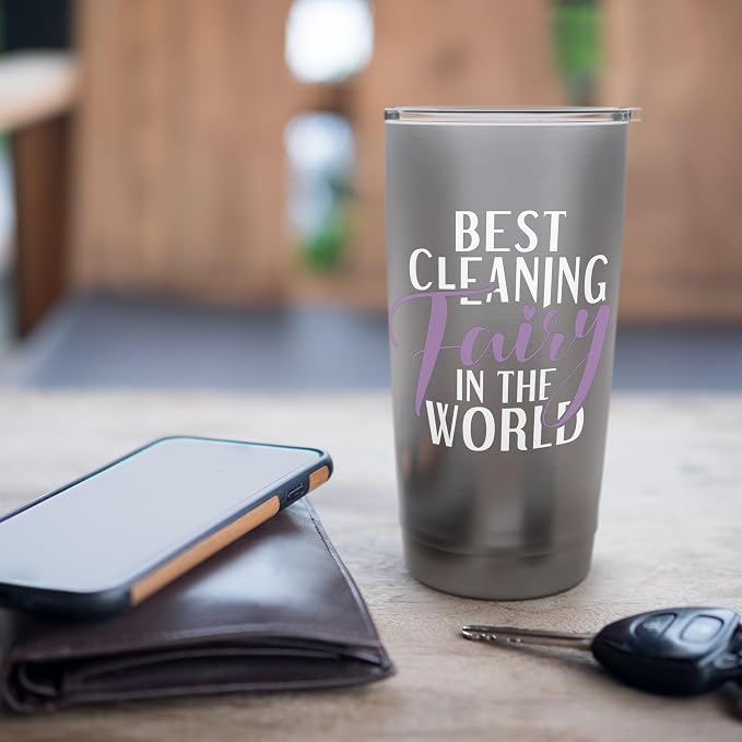 Best Cleaning Fairy in the World Janitor Custodian Stainless Steel Insulated Tumbler