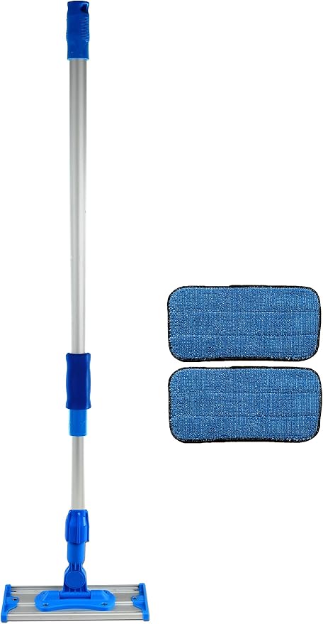 Real Clean 10 inch Commercial Microfiber Mop Kit with Two Premium Microfiber Mop Pads