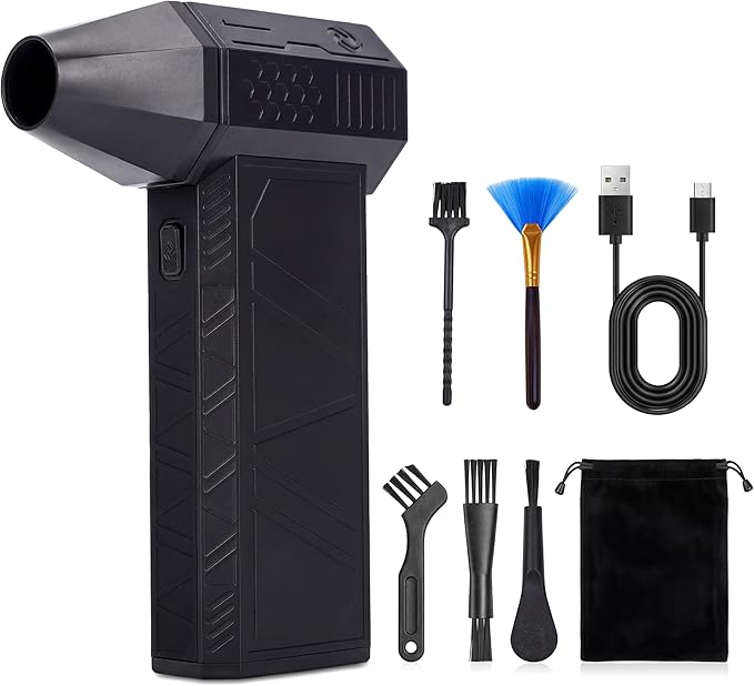 Turbo Fan for Car, Portable Handheld Blower 130000 RPM, High-Speed Air Duster for Detailing, Computer Keyboard Cleaning, Camera Lens Dust Removal