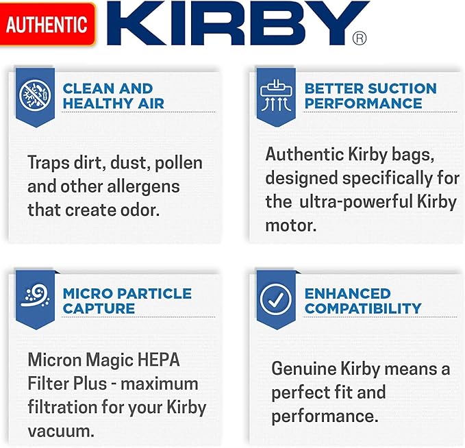 Kirby 204811 Filter Bag Six Pack Micron Magic HEPA (6 Filter Bags)