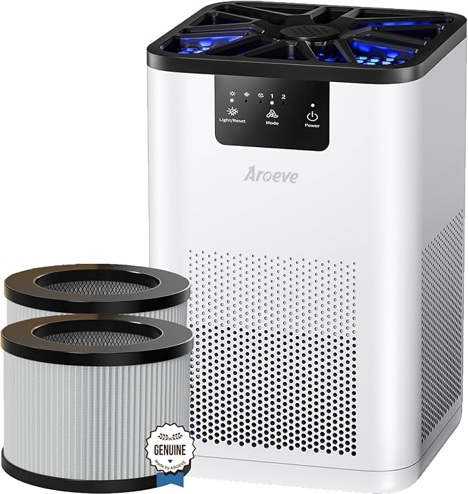 AROEVE Air Purifiers MK06 with 3 Filter(1 Basic Version & 2 Smoke Remove Version)
