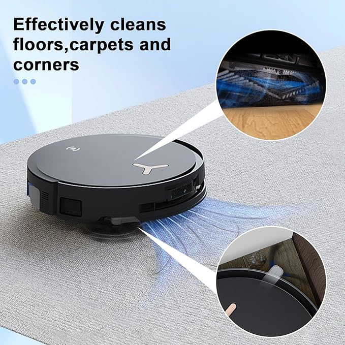 21 Pcs Spare Accessories Compatible with ECOVACS DEEBOT X8 PRO Omni/ S14 Plus Robot Vacuum and Mop Replacement Parts Includes 6 Dust Bags, 4 HEPA Filters, 6 Side Brushes, 3 Roller Mops