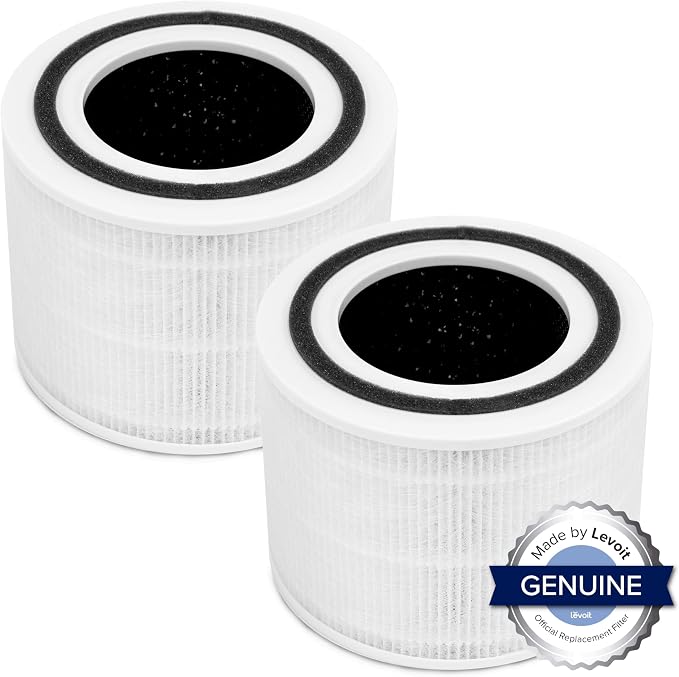 Levoit Core 300 & 200S Air Purifier Replacement Filters, 3-In-1 with Activated Carbon, 2 Pack White for Core300 & 1 Pack for Core200S