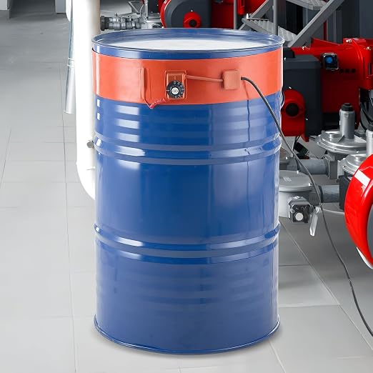 VEVOR Metal Drum Heater, 1200 Watt 5" Width, Pail Heating Band for 55 Gallon Barrel, 86-302℉ Adjustable Thermostat, High Efficiency Silicone Grease Keg Heater, Tested to UL 499 Standard, FCC Listed