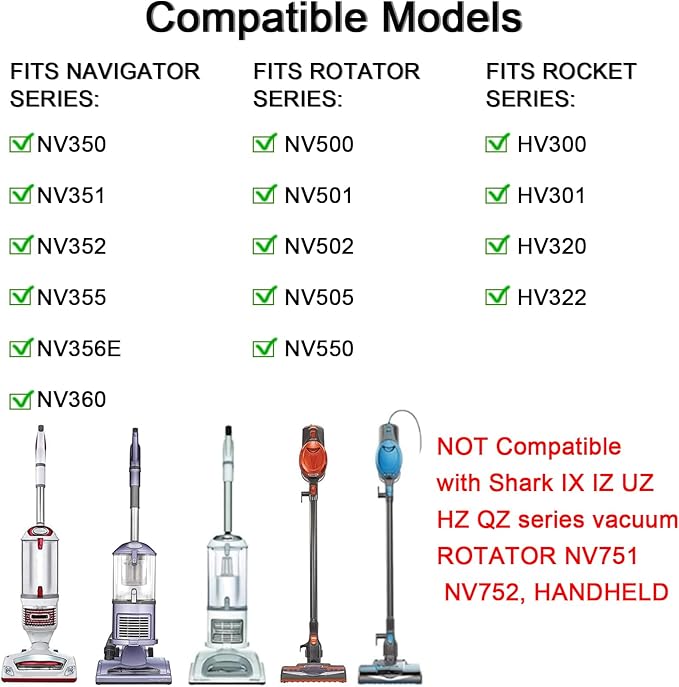 12 Pcs Vacuum Attachments Accessories for Shark Navigator Lift Away Attachments, Fit NV350 NV352 NV355 NV356E, Rotator NV500 NV501, Rocket HV301 Series Upright Vacuum, 1 1/4" (32mm) Vacuum Attachments
