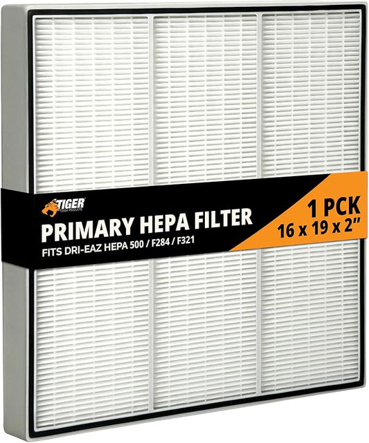 Tiger Tough Products Dri-Eaz F321 Compatible Primary Filter for F284 Dri-Eaz Defendair or Similar HEPA 500 Air Scrubber 16x19x2, Single Filter (One)