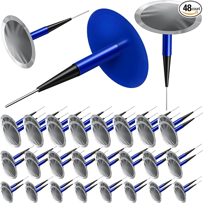 Frienda 48 Pcs Tire Patches Kit Rubber Tire Repair Patch Mushroom Plug Kit Rubber Puncture Repair Plug for Car Motorcycle Truck Bus