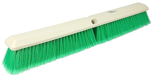 Weiler 42163 Perma-Sweep 18" Block Size, 3" Trim Length, Flagged Green Polystyrene Fill, Fine Sweeping Floor Brush