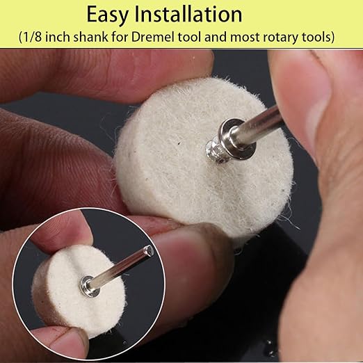 246PCS Polishing Buffing Wheel Polishing Kit for Dremel, Felt Wool Pad Set with Polish Compound, Wheel Grinding Head Point & Mandrel Kit Accessories Tools with 1/8" Shank for Jewelry Metal Polishing