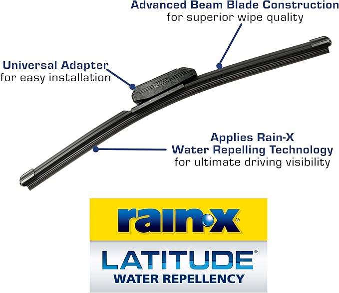 Rain-X 810164 Repellency Water Repellent Wiper Blades, 24" & 18" Windshield Wipers, All Weather Streak-Free for Enhanced Visibility w/ Water Repellency Formula