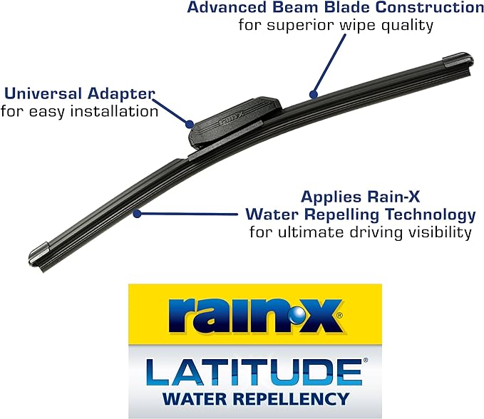 Rain-X 810204 Repellency Water Repellent Wiper Blades, 16" Windshield Wipers (Pack of 2), All Weather Streak-Free for Enhanced Visibility w/ Water Repellency Formula