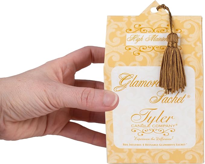 Elanze Designs Tyler Candle HIGH Maintenance 1.9 Ounce Tart Mixer Melts and Laundry Sachet Bundle; Set of 4