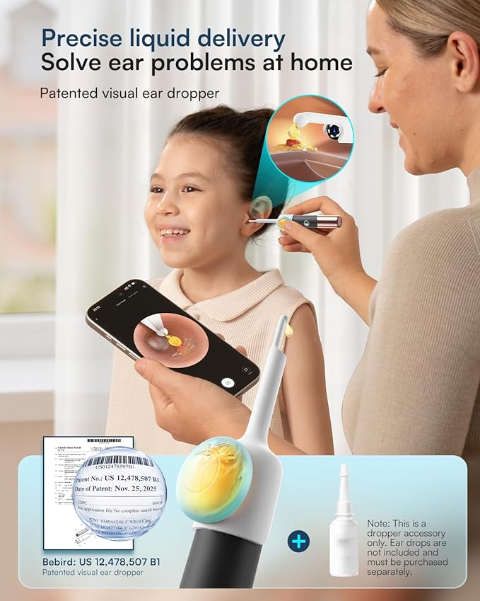 Bebird Earsight Ultra Ear Wax Removal Kit,2K HD Visual Ear Cleaner with Camera,FSA/HSA Eligible Flexible Ear Camera with 90-Minute Battery & Enhanced Light,Ear Cleaning Tool for Adults & Kids