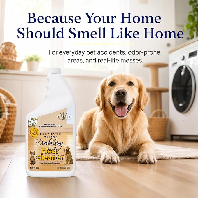 NOYATECH Pet Floor Cleaner – Enzyme-Powered Degreaser for Urine, Odor & Grime | Safe for Tile, Vinyl, Grout & Hardwood | Residue-Free & Pet Safe