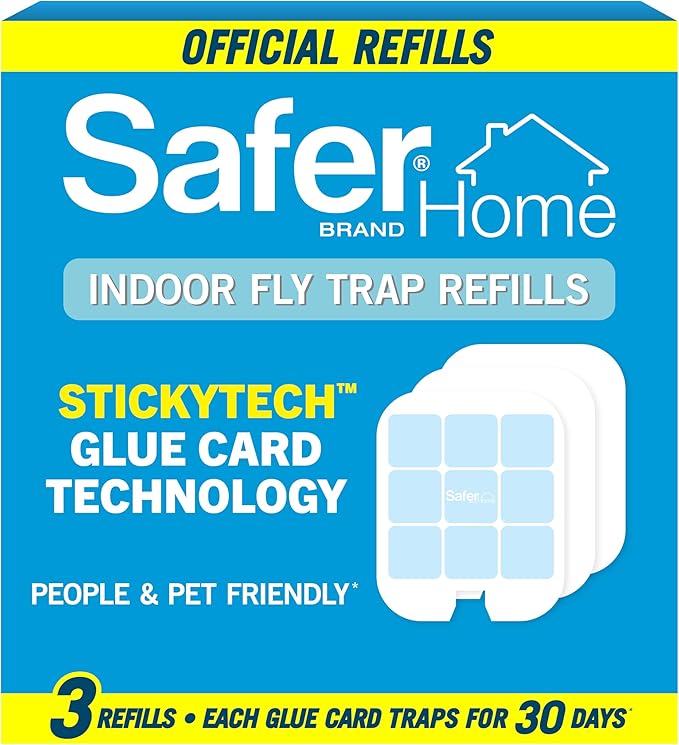 Safer Home SH503 Trap Refill Pack of Glue Cards for SH502 Indoor Fly Trap, Official Safer Home Refills with StickyTech Glue Card Technology, 3 Count (Pack of 1)