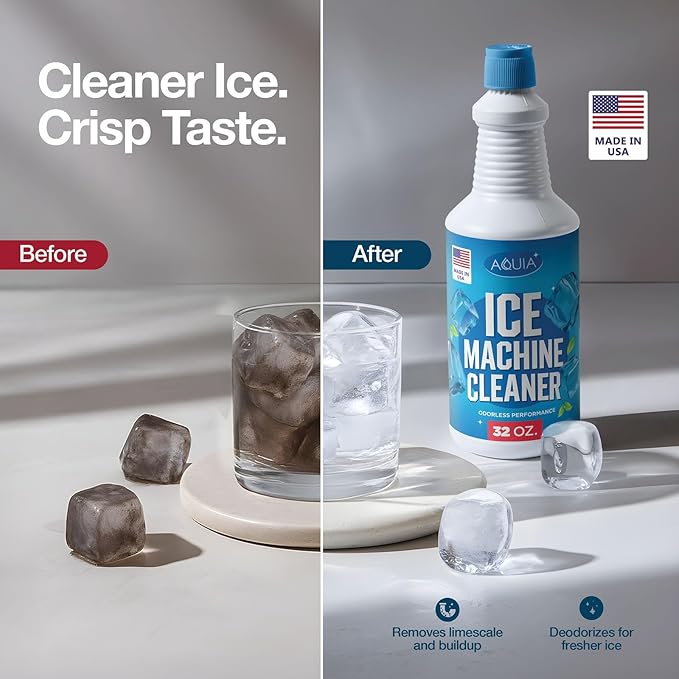 Ice Machine Cleaner and Descaler 32oz 2-Pack | Ice Maker Cleaner for All Brands; Opal, Scotsman, Manitowoc, Affresh, Active, etc. Countertop Icemaker Cleaners Solution | Icemaker Cleaners and Descaler