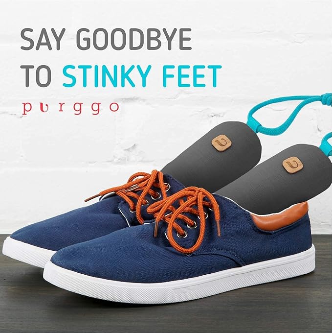 PURGGO Bamboo Charcoal Car Air Freshener [1x Gray] Bundle with Shoe Odor Eliminator Air Purifying Bags [2x Gray] - Last 365+ Days - Natural, No Chemicals - Air Freshener for Car, Shoes, Closet, Fridge