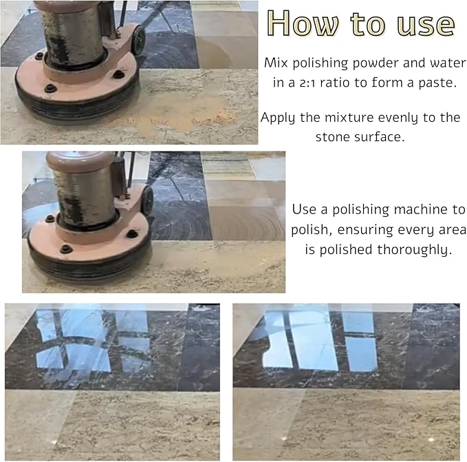 Marble Polishing Powder - Suitable for all kinds of stone polishing - Marble polishing treatment for restoring shine (5kg)