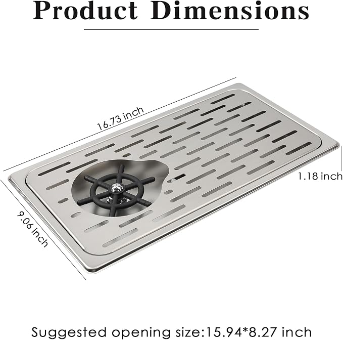 Pitcher Washer, Espresso Washer and Spray, Pitcher Rinser ，Drainage and Drip Tray, 304 Stainless Steel Bar Glass Washer Sink, Suitable for Home Kitchen, Hotel, Coffee Shop, Restaurant (Silver)