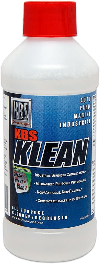 KBS Coatings 2200 KBS Klean - 8 Fl. oz. - Water Based Cleaner and Degreaser, Clear Liquid