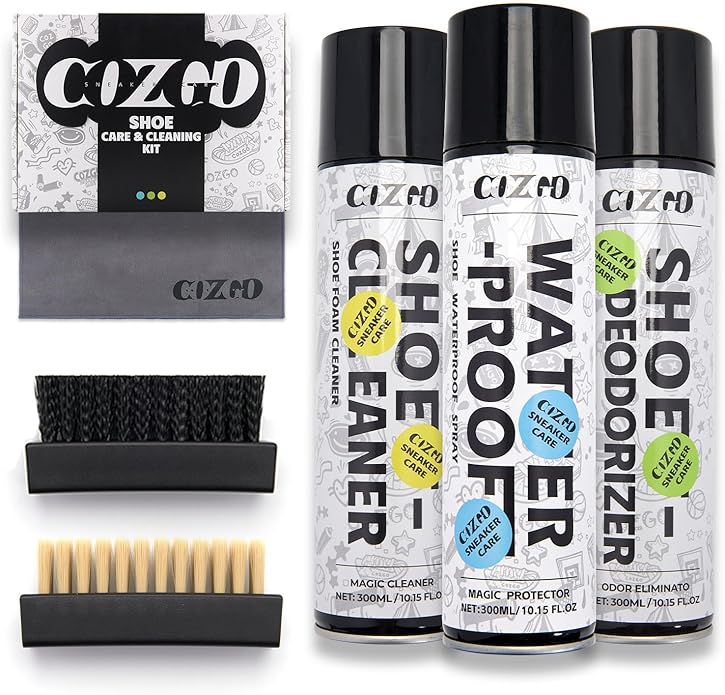 COZGO Protect Shoe Protector Spray, Rain & Stain Waterproof Shoe Spray, Nano Protection for Sneaker, Suede, Leather,10.15FlOz