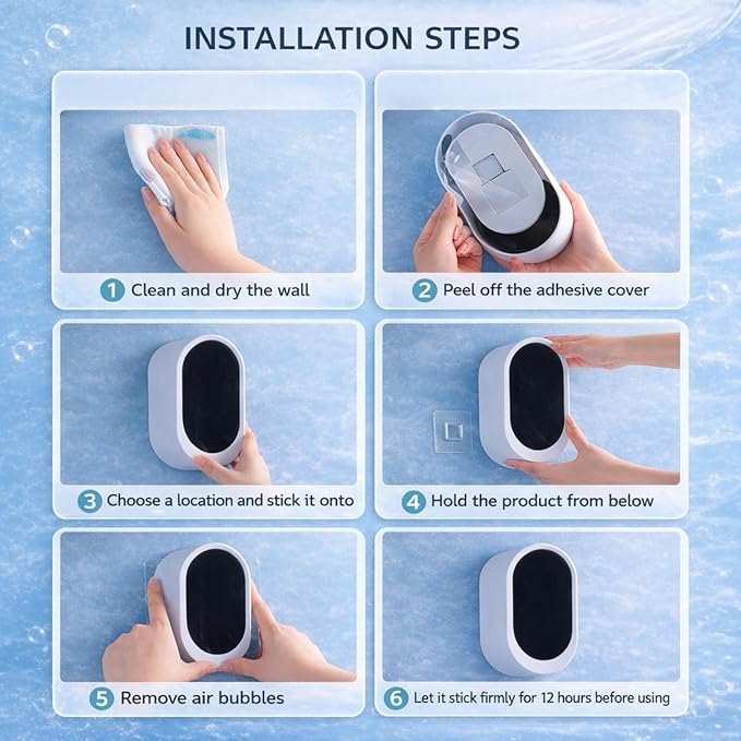 Disposable Toilet Cleaning System with 24 Refills, Toilet Wand Kit with Holder, Wall Mounted Toilet Brush Set for Deep Cleaning Bathroom Bowl, Hygienic Toilet Bowl Cleaner Kit