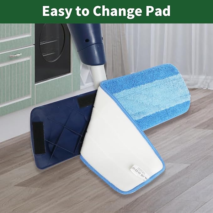 8 Pack Microfiber Cleaning Pads, Reusable Microfiber Mop Pads for 18 Inch Mop, Hardwood & Hard Surface Floors Replacement Cleaning Mop Pads, Machine Washes