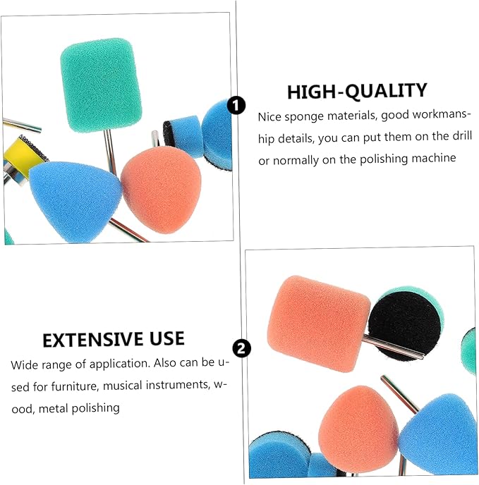Luxshiny 80pcs Polishing Pads Kit for Car Buffing Auto Detailing Sponge Wheels for Electric Drill and Polisher for Waxing Cleaning and Finishing